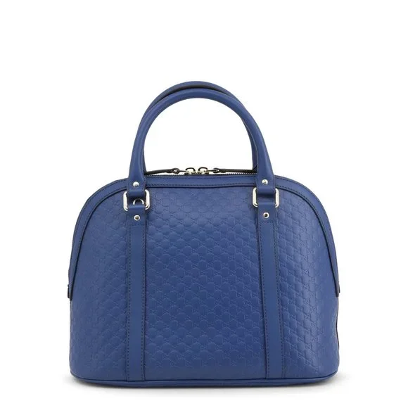 STUNNING GUCCI MICROGUCCIMA DOME CROSSBODY BAG IN BLUE LEATHER - Picture 3 of 7